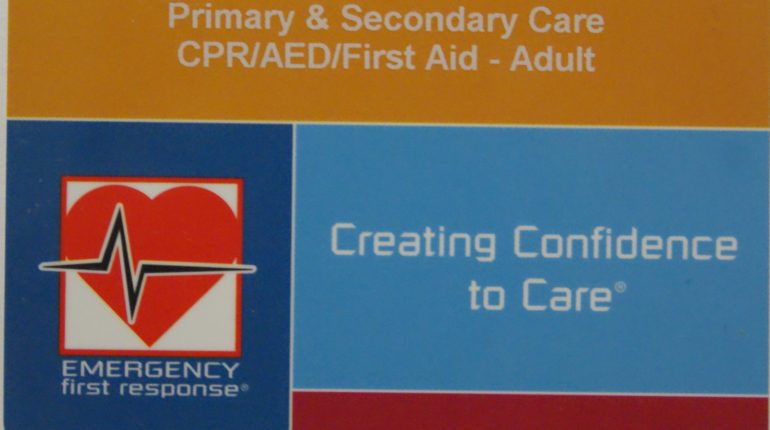 Emergency First Response card