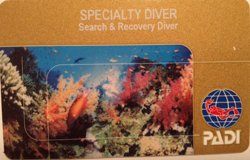 Search and Recover PADI card