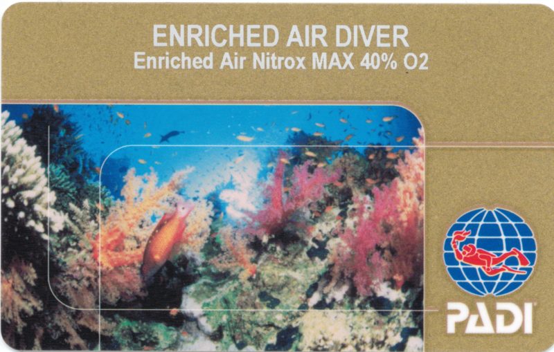Курс Enriched Air Diver PADI (EAN)